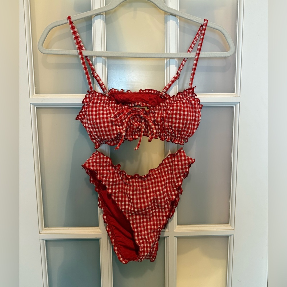 Dippin' Daisy's Red Gingham - Small Bikini
